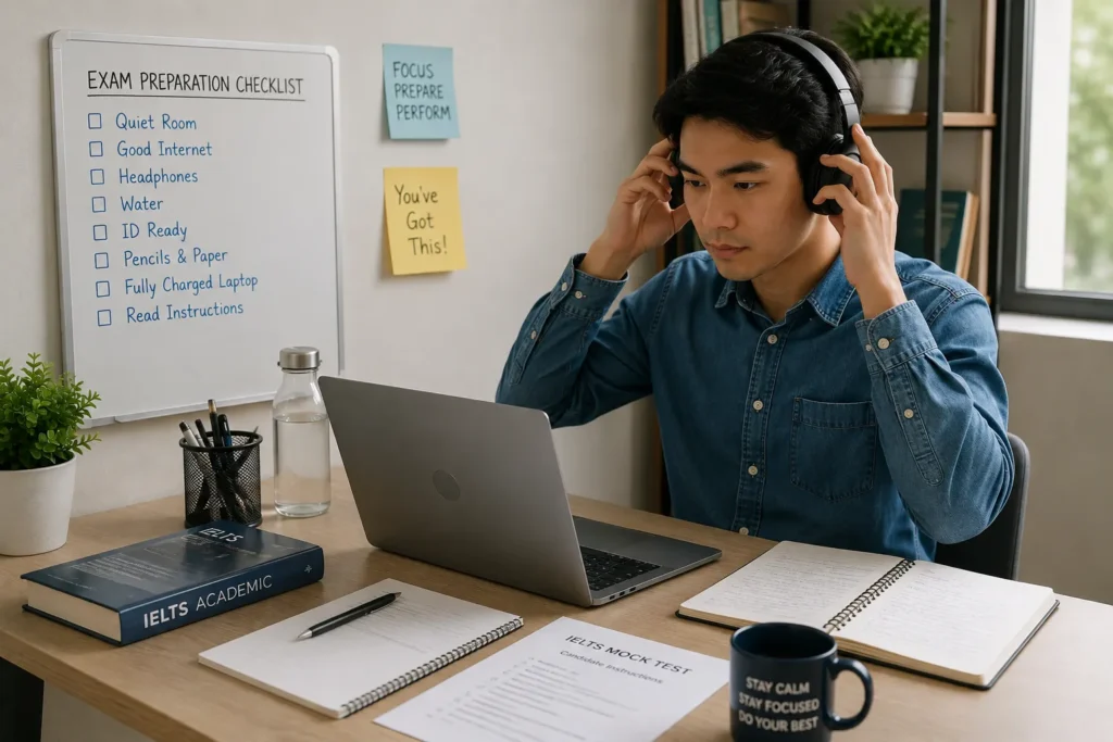 Learner preparing correctly for a Full IELTS Mock Test