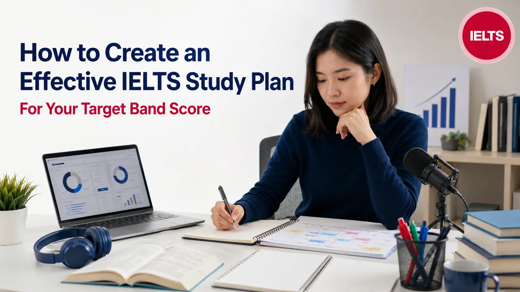 Learner creating an IELTS Study Plan for Target Band Score